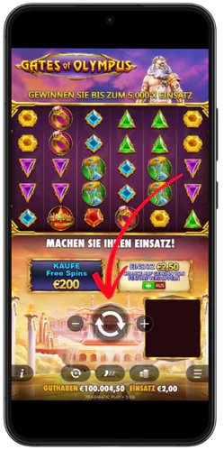 Klicken Sie auf „Drehen“