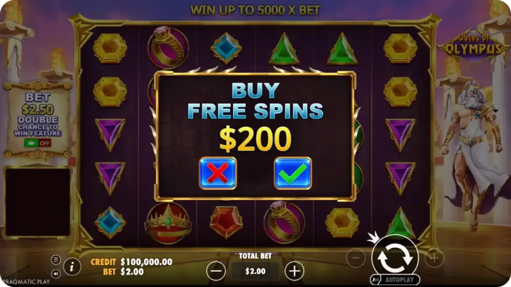 Gates of Olympus retrigger free spins